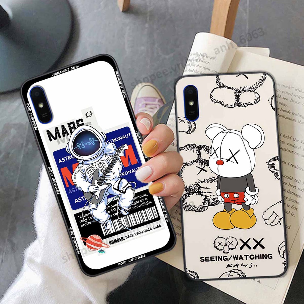 Ốp Xiaomi Redmi 7A / 8A / 9A be@r brick mars thời trang, ốp lưng điện thoại viền dẻo siêu chất