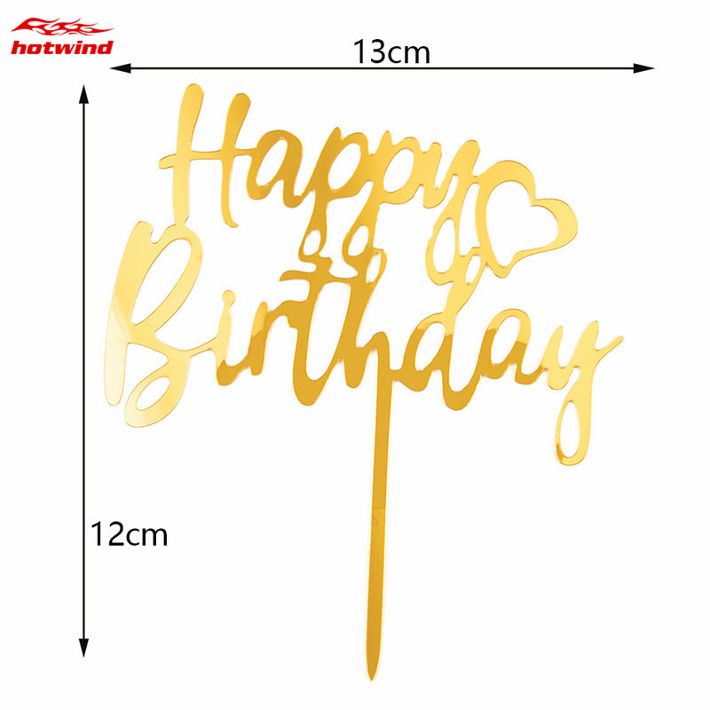 HW Chữ Happy Birthday Gắn Trang Trí Bánh Kem