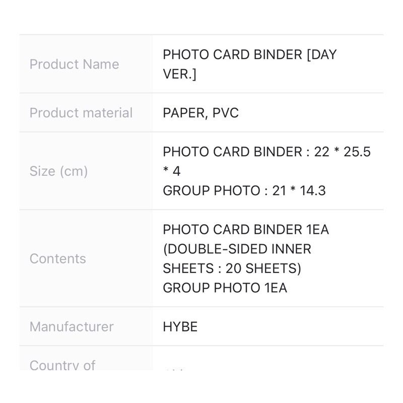 Photocard Binder BTS DALMAJUNG - Binder đựng ảnh