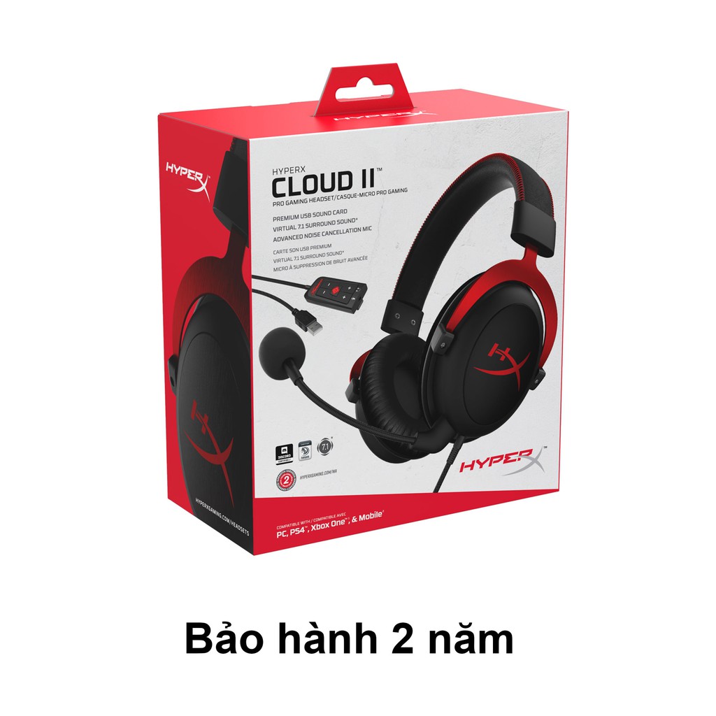 Tai nghe gaming HyperX Cloud II - Hàng Chính Hãng