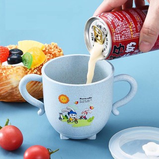 Cốc Uống Nước Lúa Mạch Kèm Ống Hút Cho Bé