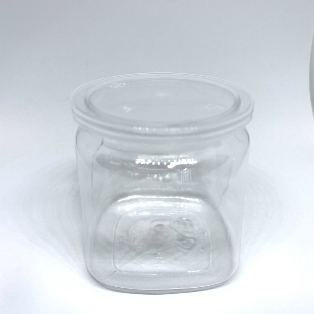 Hũ PET đựng thực phẩm 120ml đựng gia vị - PET JAR-  Hũ làm sữa chua -  đáy vuông miệng tròn