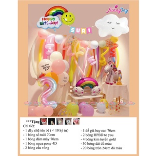 Set trang trí sinh nhật Hàn Quốc [ TẶNG 7 MÓN]