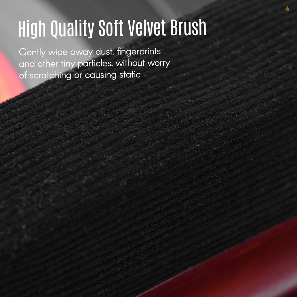 (mynivn) Cọ Vệ Sinh Đĩa Than Mềm Mại Tay Cầm Bằng Gỗ Làm Sạch Đĩa Than Vinyl