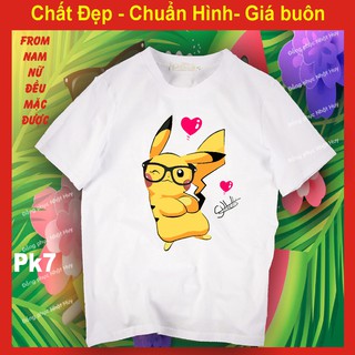áo thun pikachu 4, chất đẹp bao đổi trả