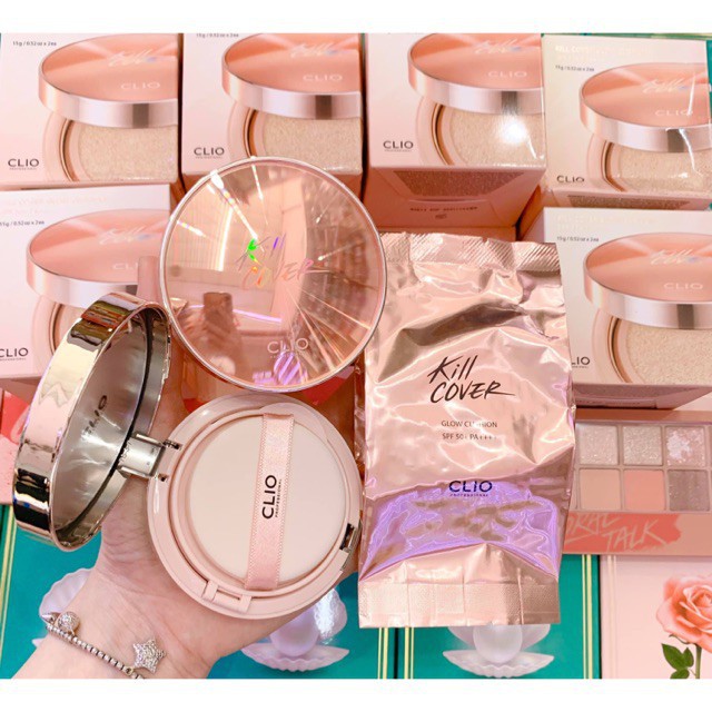 (MẪU MỚI LIMITED) PHẤN NƯỚC CLIO KILL COVER GLOW CUSHION SPF50+ PA+++( tặng lõi)