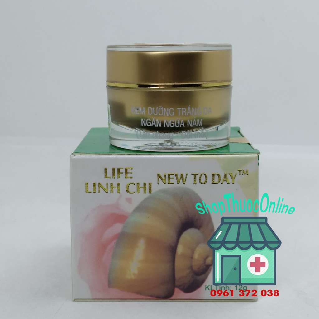 KEM DƯỠNG TRẮNG DA NGĂN NGỪA NÁM (tàn nhang, đồi mồi) LIFE LINH CHI NEW TO DAY 12g