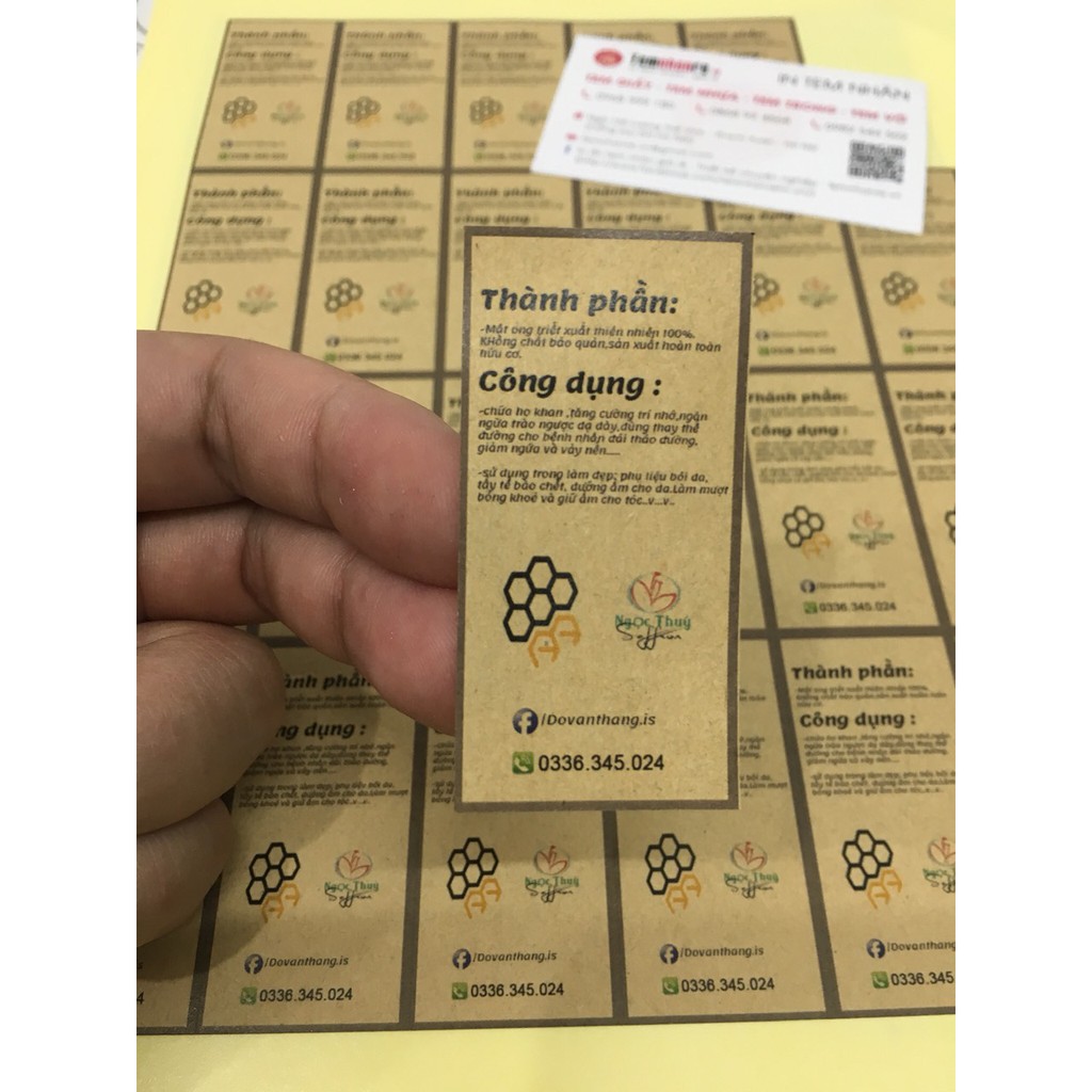 In tem nhãn giấy kraf, xi măng sticker, decan A3 theo yêu cầu | BigBuy360 - bigbuy360.vn