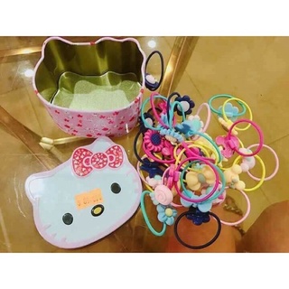 Hộp 40 chiếc chun buộc tóc hello kitty đáng yêu cho bé