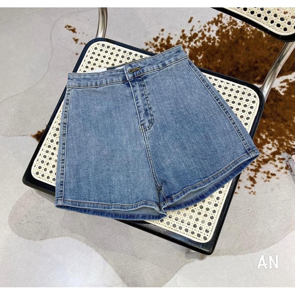 Quần sooc jeans trơn cạp cao 2 màu mã 506 ( ảnh thật kèm video )