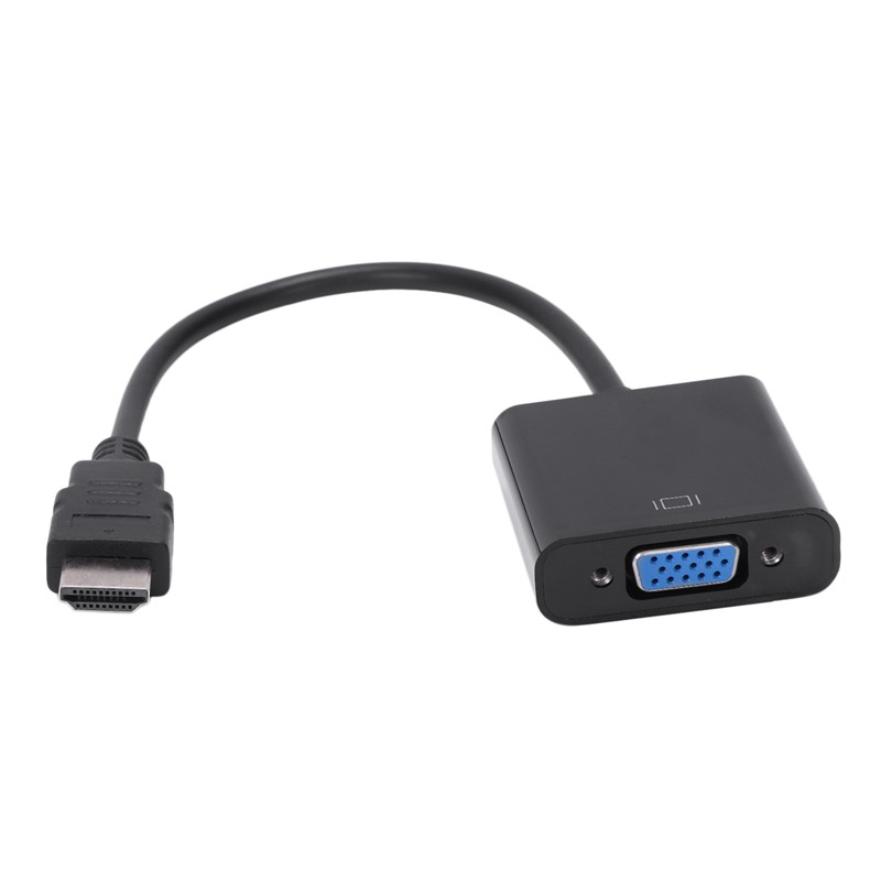 HDMI to VGA converter adapter + 3.5 mm audio jack full HD 1080P black