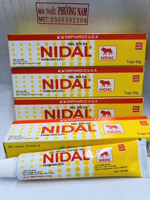 Gel bôi da NIDAL-tuýp 30g