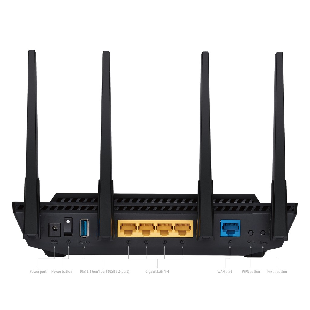 Router Gaming ASUS RT-AX3000 2 băng tần, Wifi 6 (802.11ax), AiMesh WIFI Mesh, MU-MIMO, AiProtectio