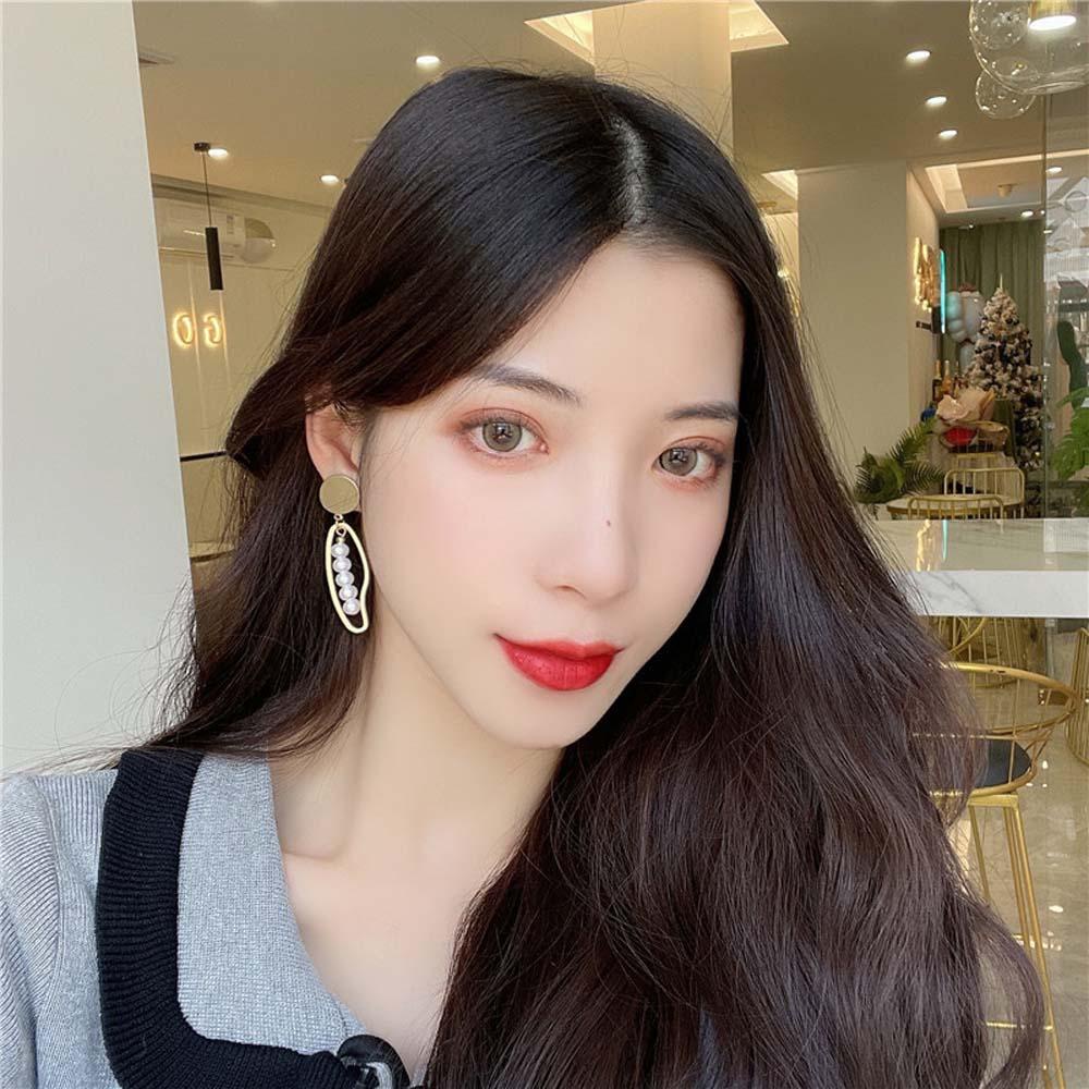 Bông Tai Hợp Kim Kiểu Hình Học Đơn Giản Phong Cách Hàn Quốc