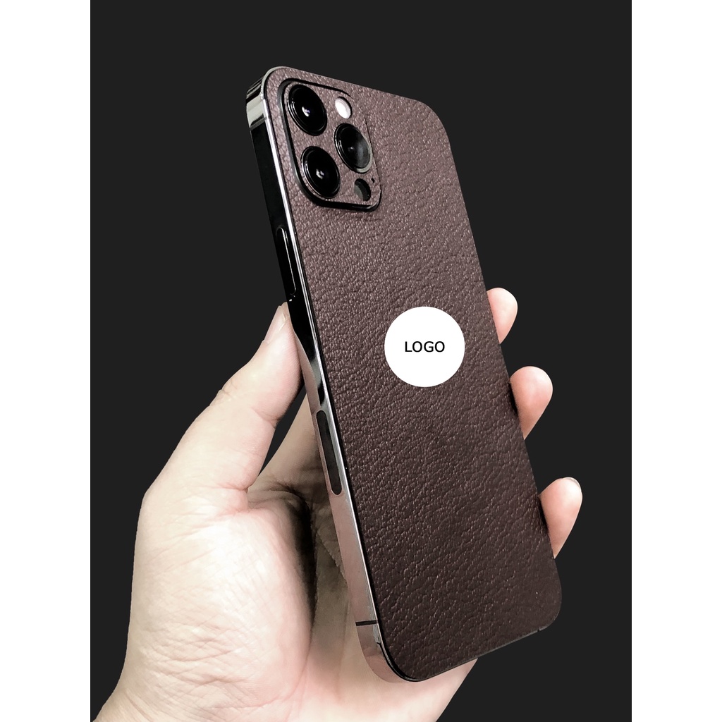 MIẾNG DÁN DA LƯNG VIỀN MÀU NÂU IPHONE 15 PRO MAX 14 PRO MAX 13 PRO MAX 12 PROMAX 11 MINI