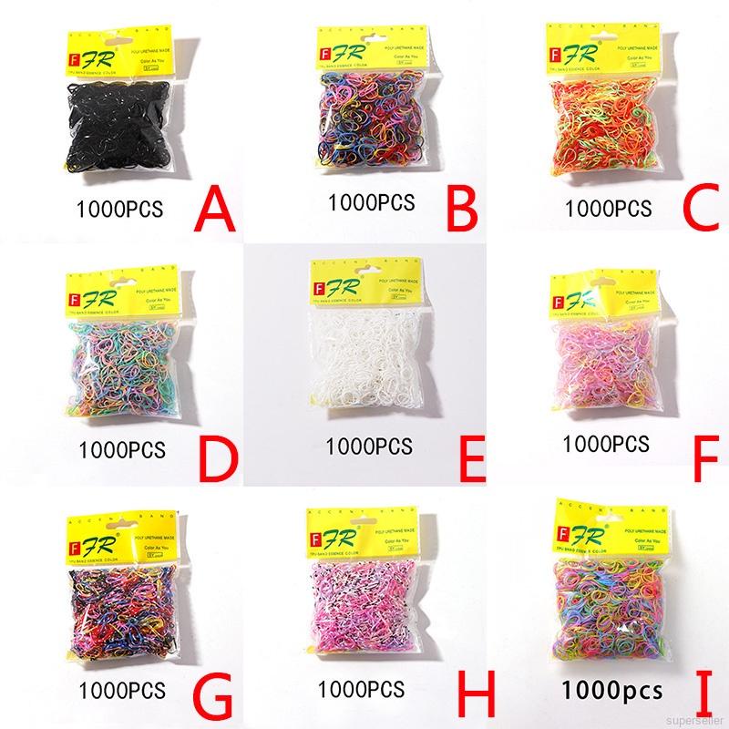 Túi 1000 dây thun buộc tóc dùng 1 lần phong cách Hàn Quốc cho bé gái