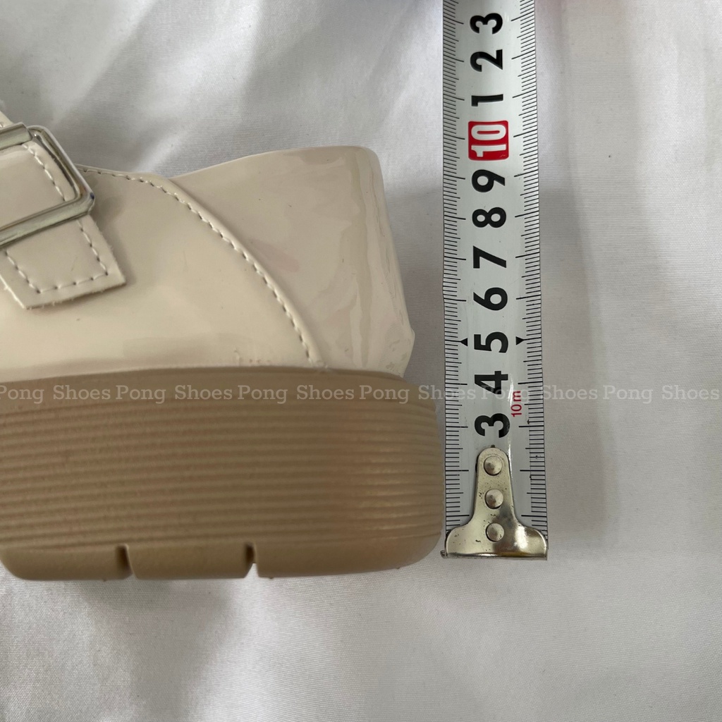 Giày búp bê Pong Shoes phong cách Ulzzangs màu đen be  FULL HỘP Mã 1322