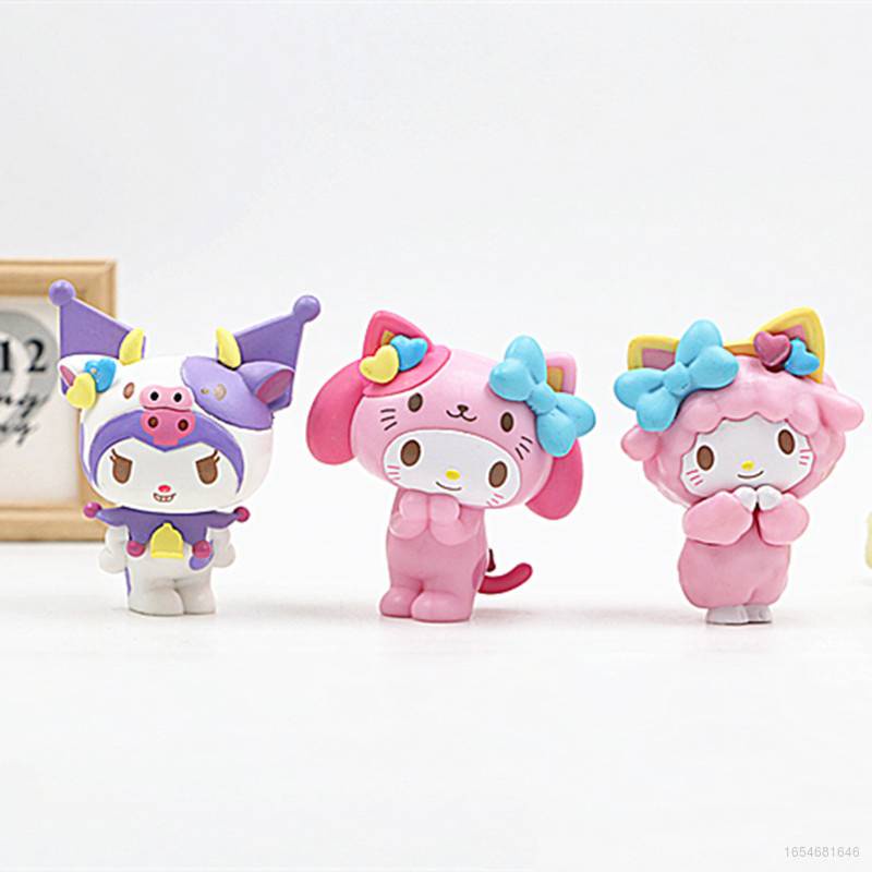 SANRIO Bộ 3 Mô Hình Nhân Vật Phim Hoạt Hình Trang Trí Nhà Cửa