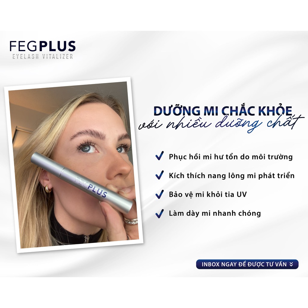 Dưỡng Mi Tế Bào Gốc FEG Plus Stem Cells Ban Ngày - Dài Mi Sau 14 Ngày, Không Chứa Prostaglandins Gây Thâm Mắt (5ml)