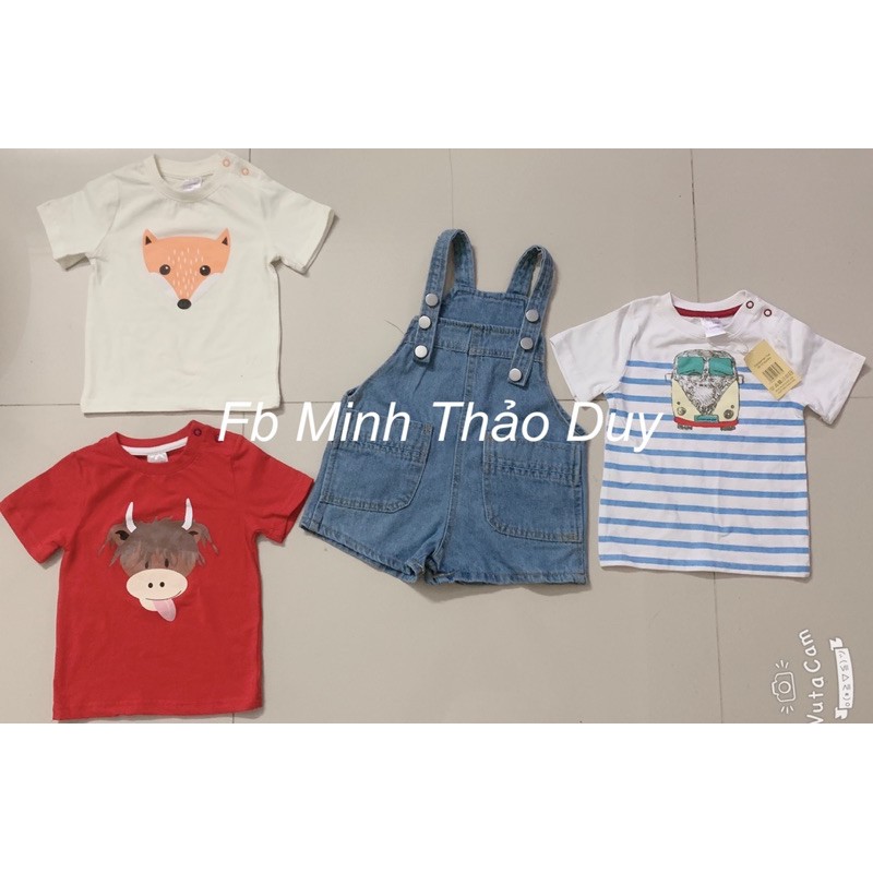 Yếm jeans Unisex bé trai bé gái