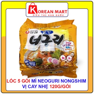 Lốc 5 gói mì Neoguri Nongshim Hàn quốc vị cay nhẹ 120g/gói