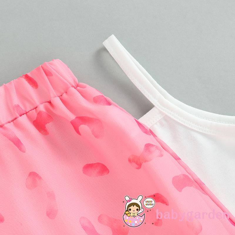 Set Đồ 3 Món Gồm Áo Khoác Tay Dài In Họa Tiết Da Báo + Áo Hai Dây Màu Trắng + Quần Short Lưng Thun Cho Bé Gái 3 Tuổi