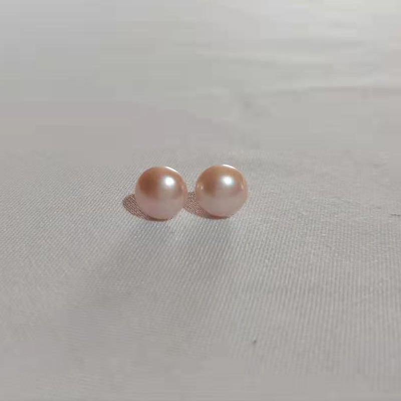 Đôi khuyên tai mạ bạc 925 đính hạt ngọc trai nước ngọt đáng yêu thời trang