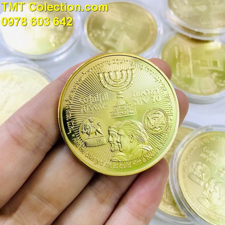 Xu Kỷ Niệm 70 năm của Israel chuộc lỗi Vua Cyrus và Trump, trang trí bàn sách, bàn làm việc -TMT Collection - SP005246