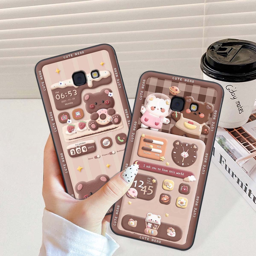 Ốp lưng Samsung A3 2017 / A5 2017 / A7 2017 in hình gấu cute,bò sữa 3D cute dễ thương bảo vệ điện thoại.