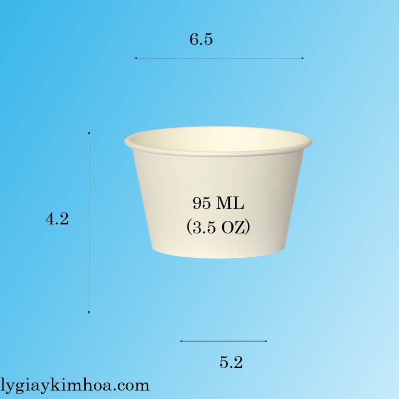 50 hủ sốt giấy 3.5oz 95ML (có nắp hoặc không nắp)