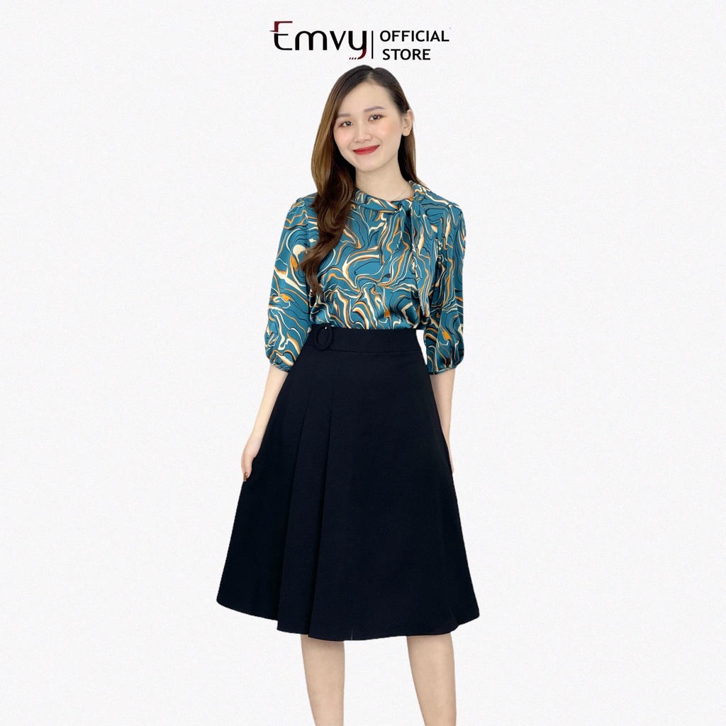 Áo sơ mi nữ thu đông , Sơ mi lụa thu đông cao cấp Phù hợp sơ vin Emvy Fashion E10