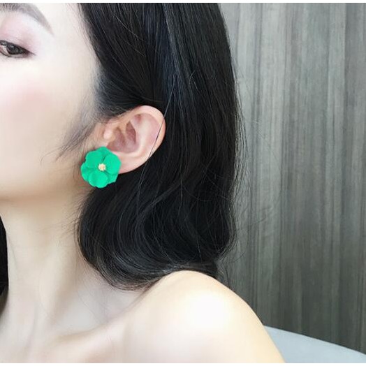 Hoa tai hình bông hoa sắc màu xinh xắn xk28