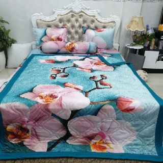 BỘ DRAP THUN LẠNH Ý 5D THÁI LAN CAO CẤP