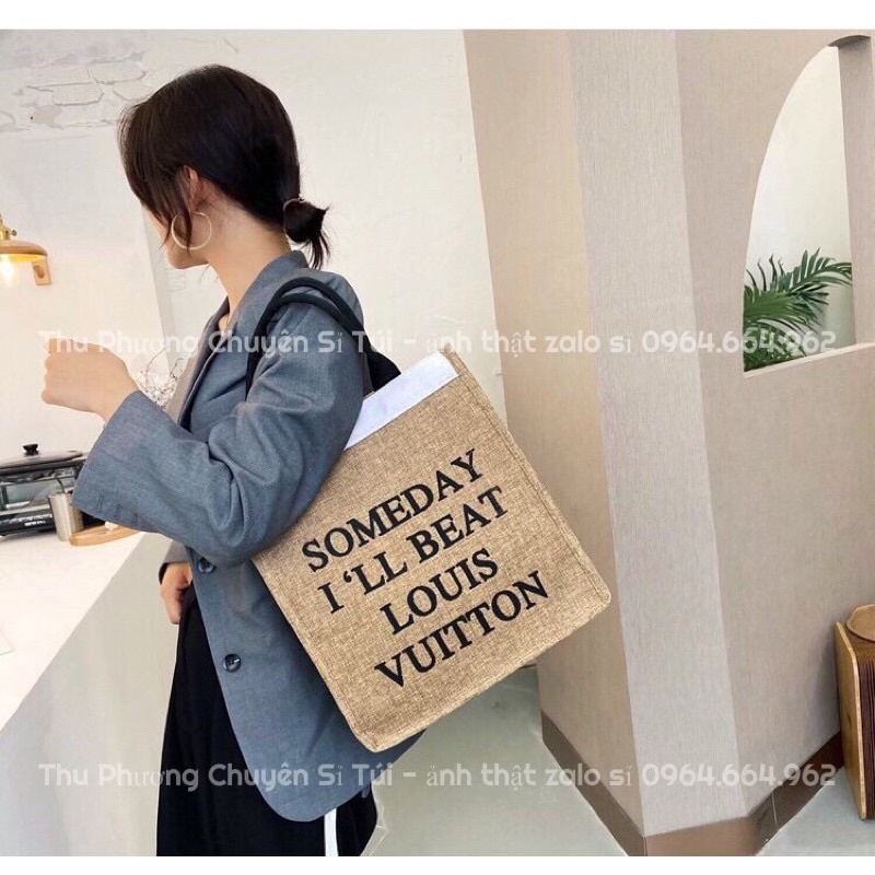 [RẺ NHẤT SHOPPE] Túi cói đi biển SOMEDAY MERCI, túi du lịch phong cách hàn xẻng kiểu dáng vintage (hàng loại 1 không xù)