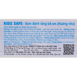 Kem đánh răng Nho 90g