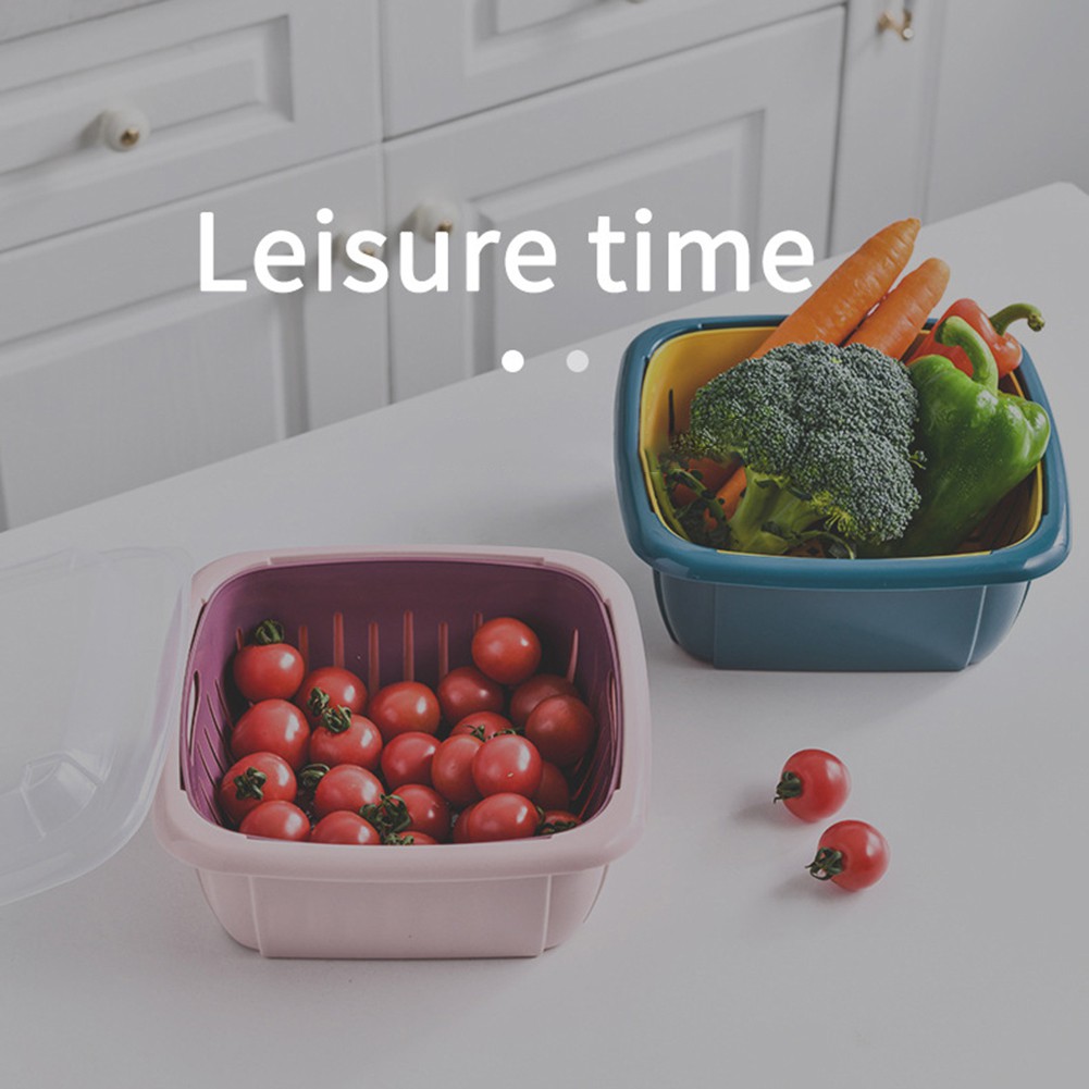 Hộp đựng thực phẩm có rổ nhựa và nắp đậy đa năng 3 trong 1 | BigBuy360 - bigbuy360.vn