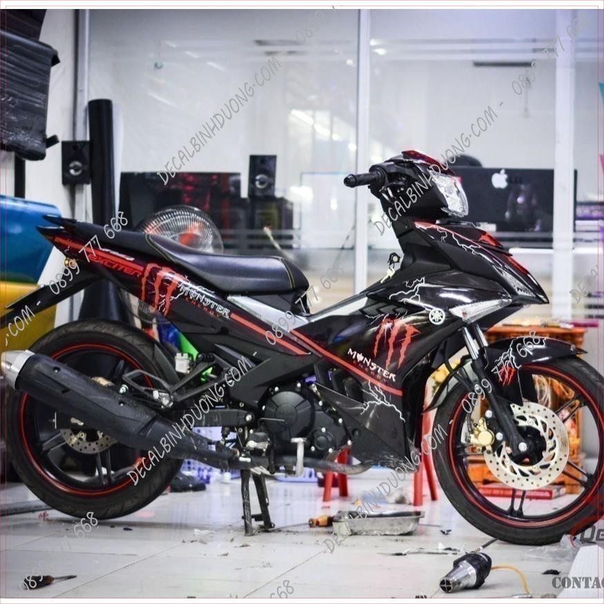 Tem Trùm Xe Exciter 150 Monter Đỏ Đen Đẹp Nhất