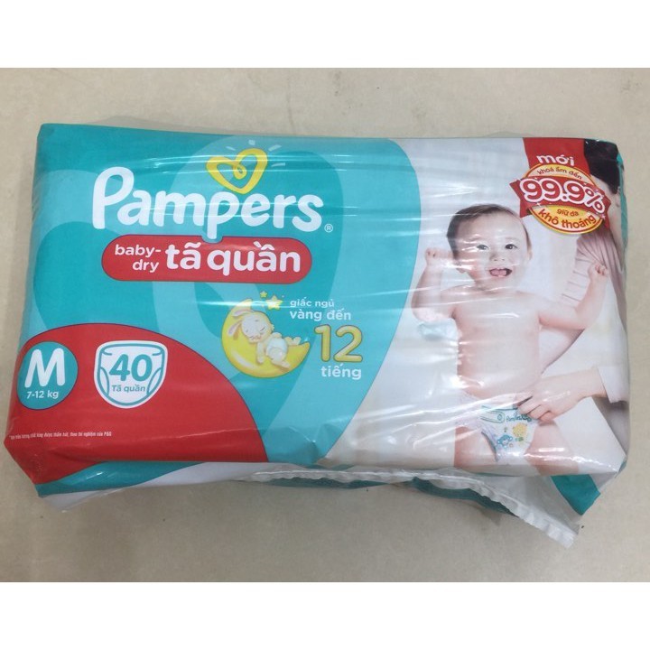 Bỉm pamper quần M40/L36/XL32