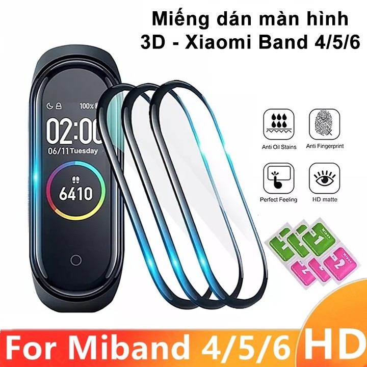 [Xiaomi Mi Band] Miếng dán  3D đồng hồ Xiaomi Mi Band 4 5 6 Miband 4 5 6