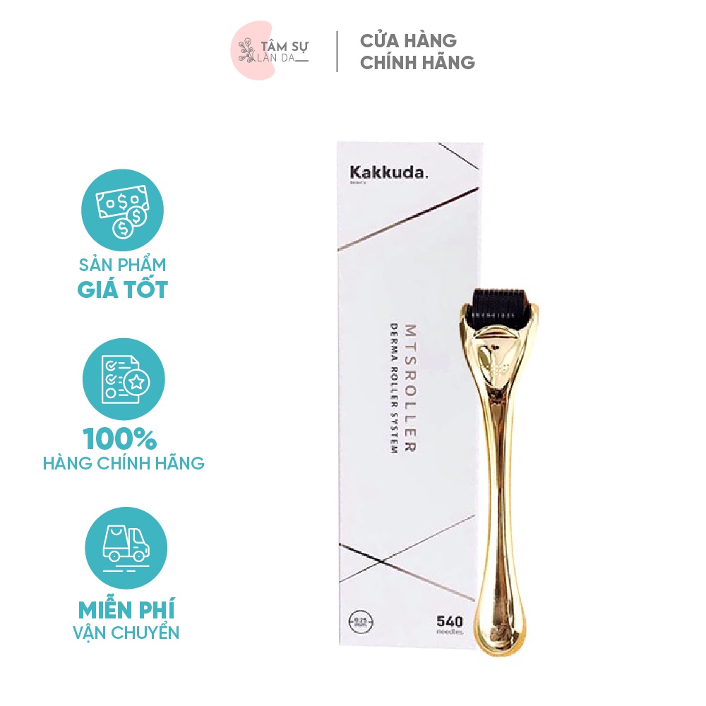 [MUA 1 TẶNG 1] Cây Lăn Kim Tại Nhà Làm Đầy Sẹo Rỗ Hàn Quốc Kakkuda Mtsroller Derma đầu kim 0,25mm