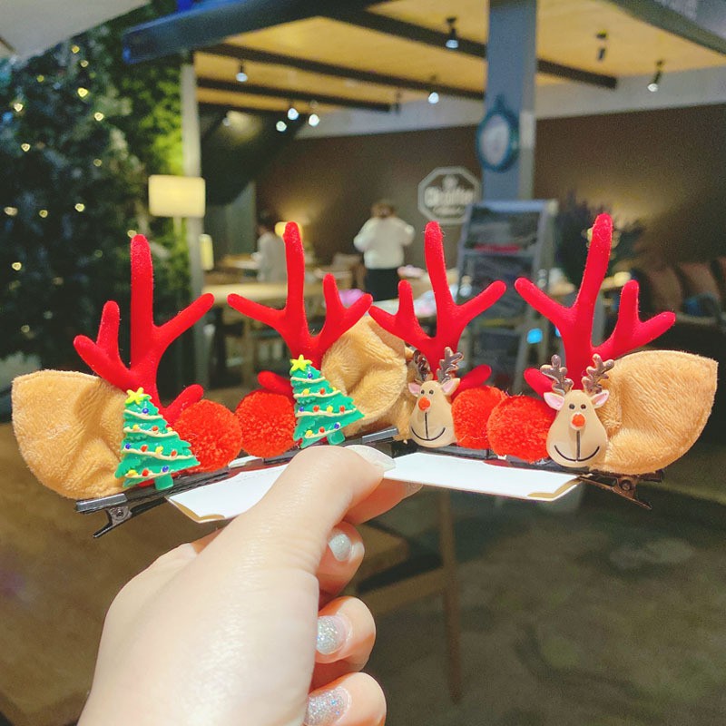 Set cặp tóc chủ đề noel cho bé BST Giáng sinh an lành
