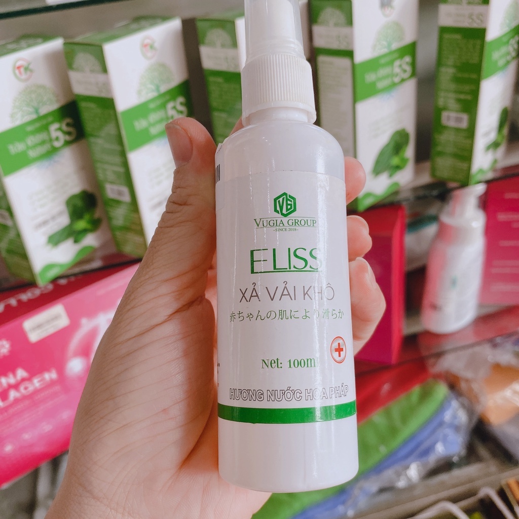 XỊT XẢ VẢI KHÔ ELISS THƠM MÙI DOWNY,COMFORT 100ML