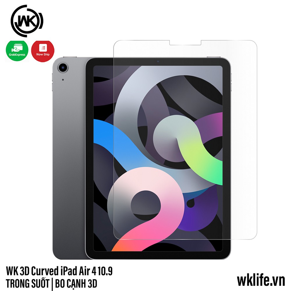 Cường Lực iPad Air 4 10.9 WK 3D Curved Trong Suốt Chống Vỡ Màn Hình