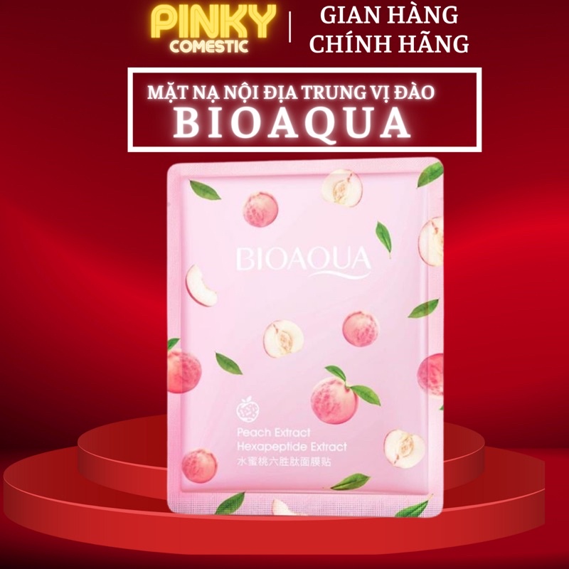 Mặt nạ Bioaqua Trái Đào Peach cấp ẩm dưỡng da trắng sáng se khít lỗ chân lông Chính hãng CT64