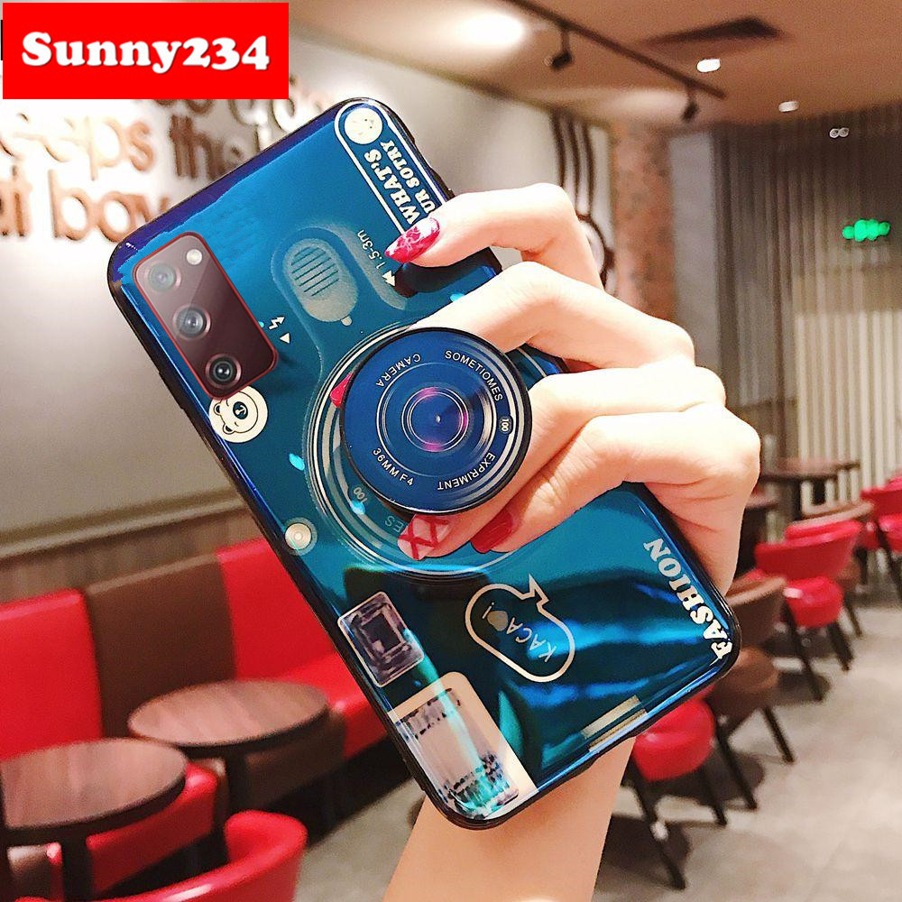 Case + Phone Holder Soft Case Samsung A32 A52 S21 Plus Ultra S20 FE M51 Note 20 Ultra M01 A02S A12 Case