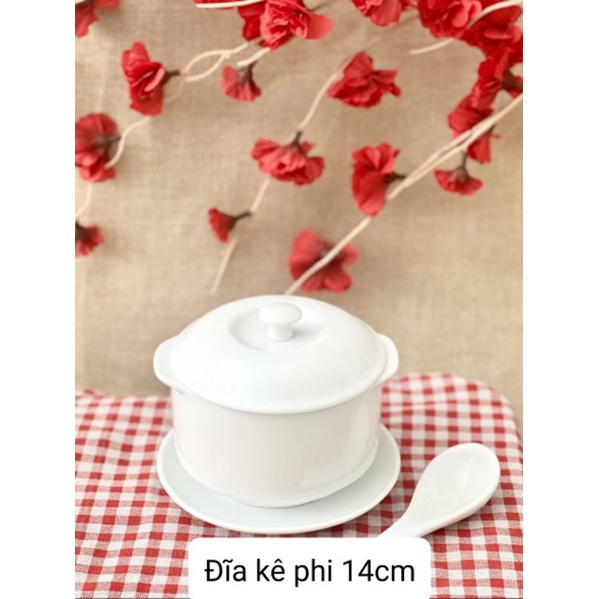 Hũ chưng yến 600ml và 250ml.Hàng gốm sứ Bát Tràng.