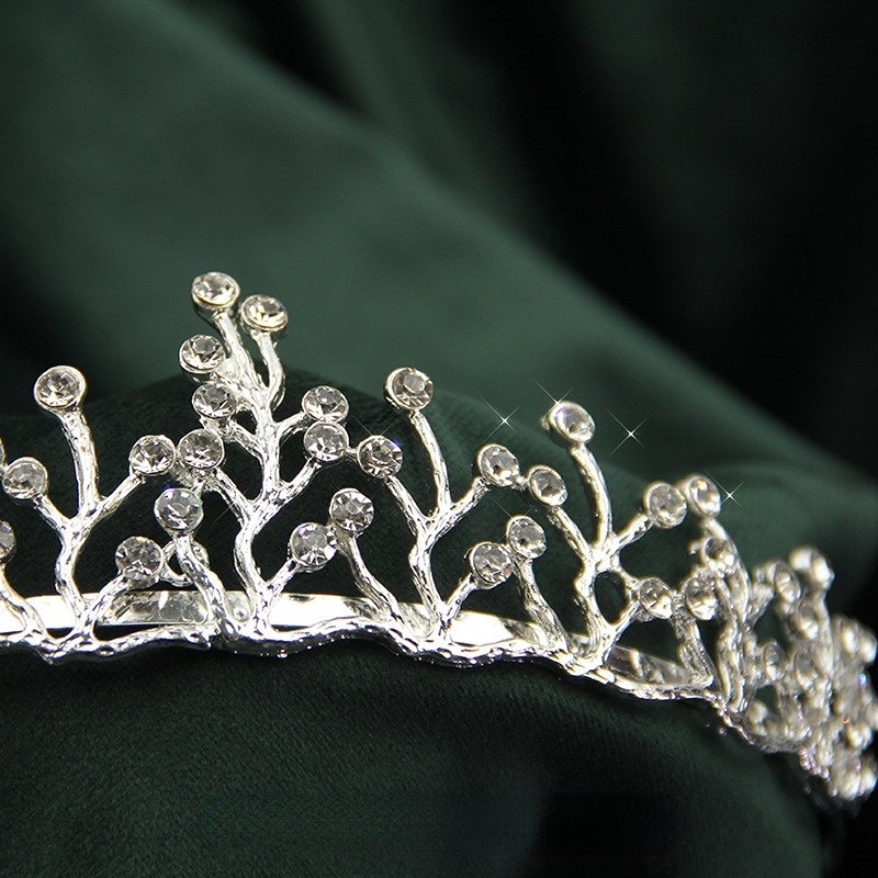 Vương Miện Hợp Kim Đính Đá Lấp Lánh Sang Trọng Cho Cô Dâu