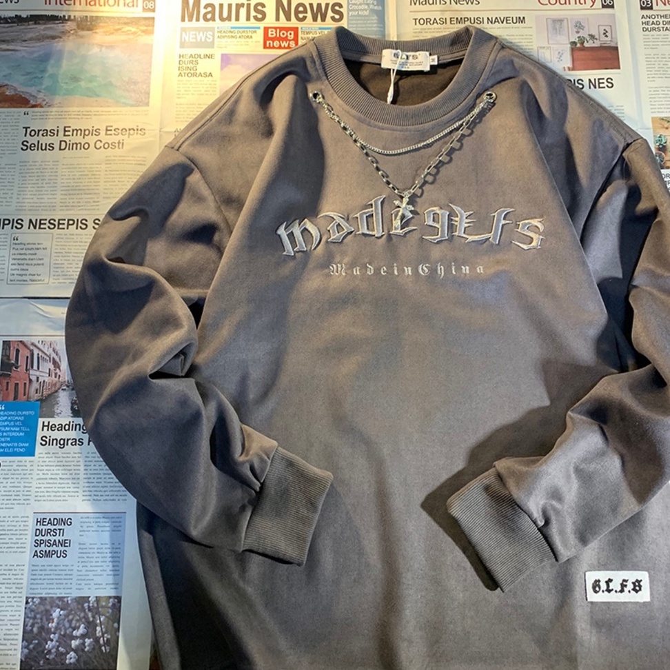 Áo Len Nữ Dài Tay Cổ Tròn Thêu Hoa Thời Trang