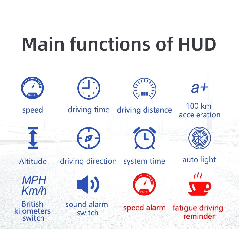 Màn Hình Hiển Thị Tốc Độ Hud2 hud 2020 m16 gps kmh / kpm
