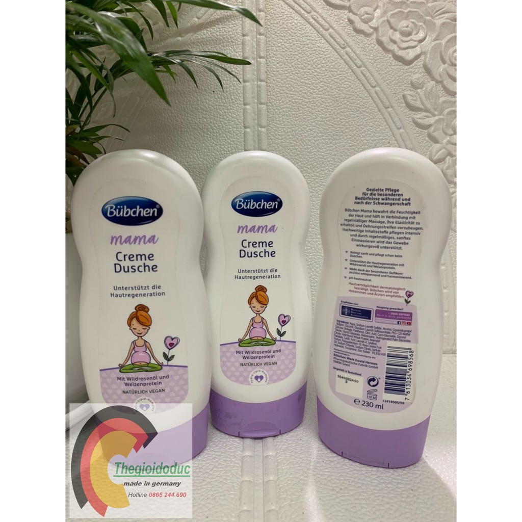 Sữa tắm cho bà bầu Bubchen Mama của ĐỨC, chai 230ml